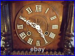 19c Large Antique Black Forest Two Train Fusee Cuckoo Clock C1880 Working Order