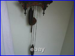 20th Century Black Forst Wall Hanging Mechanical Cuckoo Clock With Pendulum