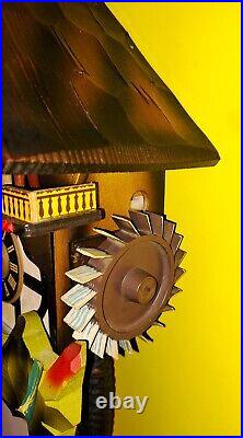 Classic SCHMECKENBECHER Musical Lumber Mill Musical Cuckoo Clock #4