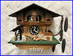 Cuckoo Clock Black Forest House With German Music Untested See All Pictures