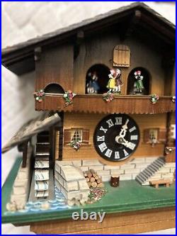 Cuckoo Clock Black Forest House With German Music Untested See All Pictures