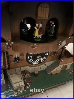 Cuckoo Clock Black Forest House With German Music Untested See All Pictures