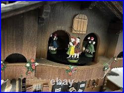 Cuckoo Clock Black Forest House With German Music Untested See All Pictures