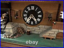 Cuckoo Clock Black Forest House With German Music Untested See All Pictures