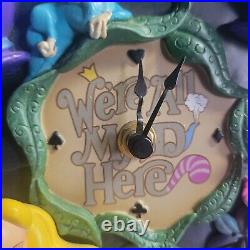 Disney Alice in Wonderland Mad Hatter Light Up Cuckoo Clock I'm Late Chime