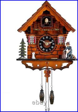 Kintrot Cuckoo Clock Black Forest House Antique Wood Retro Pendulum