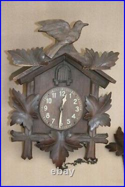Large Antique Black Forest Cuckoo Clock For Restoration