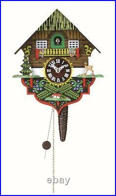 Quarter call cuckoo clock with 1-day movement Black Forest House TU 618 NEW