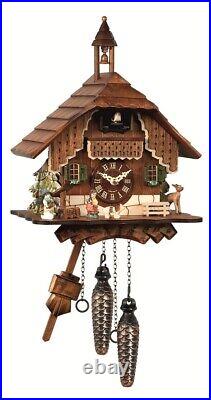 Quartz Cuckoo Clock Black forest house EN 429 Q NEW