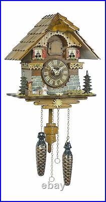 Quartz Cuckoo Clock Black forest house TU 431 Q NEW