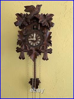 Sternreiter Bird and Leaf Black Forest Mechanical Cuckoo Clock