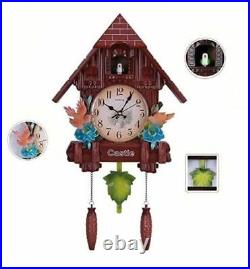 Style Farm House with Dancing Couple Plastic Cuckoo Clock (35.5 x 13 x 30.5 cm)