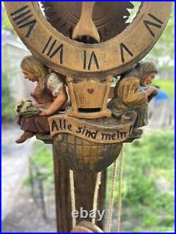 The All are Mine is by Rombach und Haas. Medieval Wood grim reaper wall clock