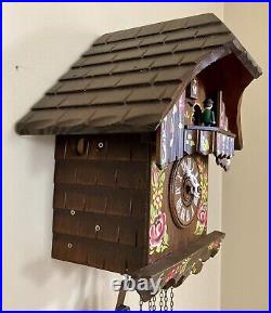VTG Cuckoo Clock West Germany Musical Dancers Animated Regula 1 Day MINT (VIDEO)