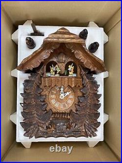 Vintage 90s M. I. Hummel and Danbury Mint Bavarian Cuckoo Clock Black Forest NEW