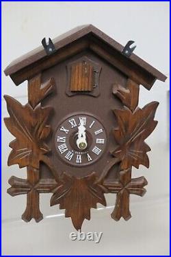 Vintage Cuckoo Clock Black Forest After the Hunt Deer Carved Germany- New in Box