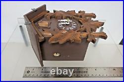 Vintage Cuckoo Clock Black Forest After the Hunt Deer Carved Germany- New in Box