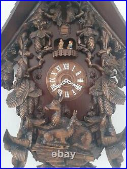 Vintage Cuckoo Clocks original germany 8 day Black Forest giant 94/64 cm