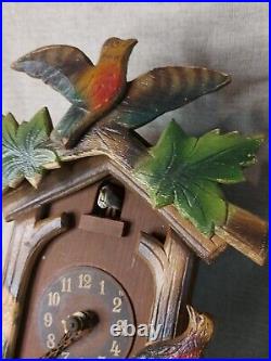 Vintage German Black Forest Wooden Cuckoo Clock Broken