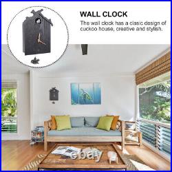 Wood Chiming Clock House Wall Clock Musical Wall Clock Pendulum Wall Clock